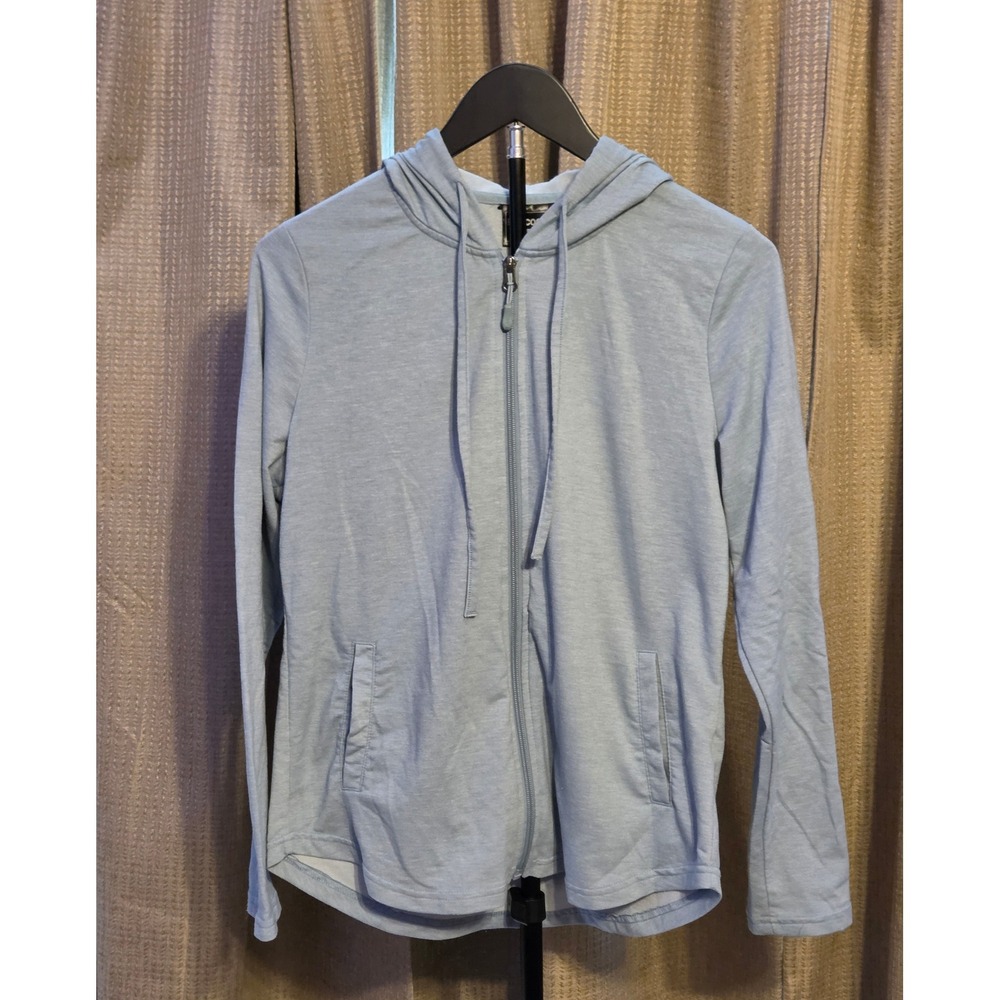 32 Degrees Cool Lightweight Full-Zip Hooded Jacket Womens Size Small Blue